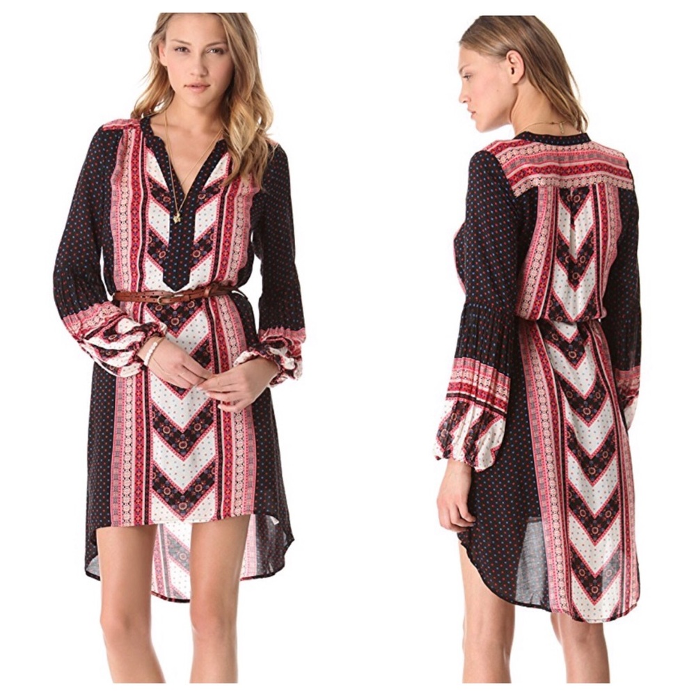 Free People Peace Maker Black Combo Dress Fishtail - Picture 2 of 8